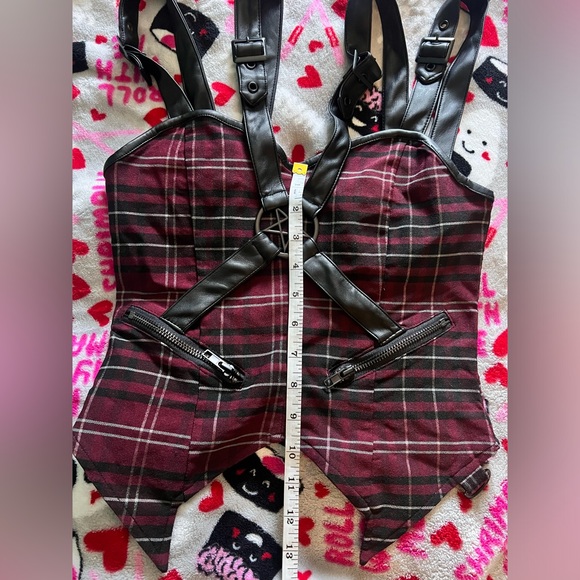 Killstar Red Tartan/Plaid Top - Picture 4 of 4